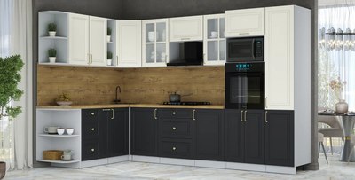 Кухонный гарнитур Интерлиния Мила Шато 1.88x3.2 ВТ LV
