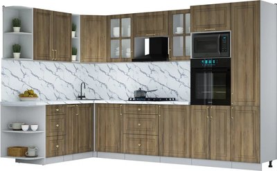 Кухонный гарнитур Интерлиния Мила Шато 1.88x3.2 ВТ LV - фото