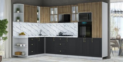 Кухонный гарнитур Интерлиния Мила Шато 1.88x3.2 ВТ LV