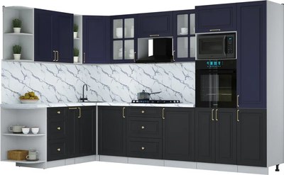 Кухонный гарнитур Интерлиния Мила Шато 1.88x3.2 ВТ LV - фото