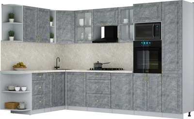 Кухонный гарнитур Интерлиния Мила Шато 1.88x3.2 ВТ LV - фото