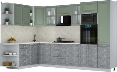 Кухонный гарнитур Интерлиния Мила Шато 1.88x3.2 ВТ LV - фото