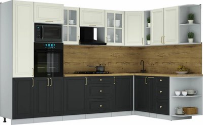 Кухонный гарнитур Интерлиния Мила Шато 1.88x3.2 ВТ PR - фото