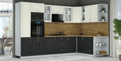 Кухонный гарнитур Интерлиния Мила Шато 1.88x3.2 ВТ PR