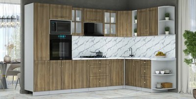 Кухонный гарнитур Интерлиния Мила Шато 1.88x3.2 ВТ PR