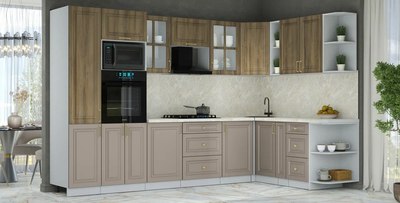 Кухонный гарнитур Интерлиния Мила Шато 1.88x3.2 ВТ PR