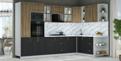 Кухонный гарнитур Интерлиния Мила Шато 1.88x3.2 ВТ PR