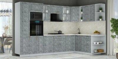 Кухонный гарнитур Интерлиния Мила Шато 1.88x3.2 ВТ PR