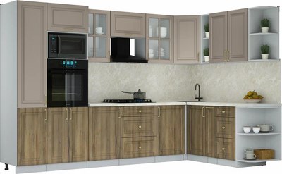 Кухонный гарнитур Интерлиния Мила Шато 1.88x3.2 ВТ PR - фото
