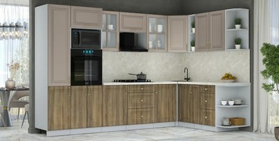 Кухонный гарнитур Интерлиния Мила Шато 1.88x3.2 ВТ PR