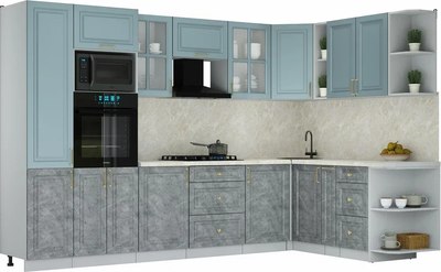 Кухонный гарнитур Интерлиния Мила Шато 1.88x3.2 ВТ PR - фото