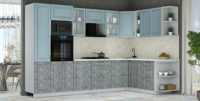 Кухонный гарнитур Интерлиния Мила Шато 1.88x3.2 ВТ PR