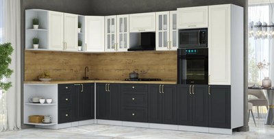 Кухонный гарнитур Интерлиния Мила Шато 1.88x3.4 ВТ LV