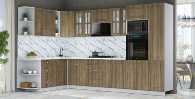 Кухонный гарнитур Интерлиния Мила Шато 1.88x3.4 ВТ LV