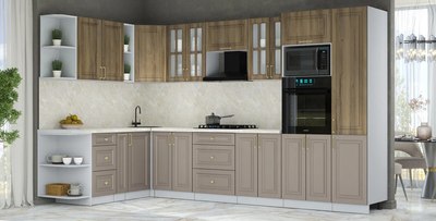 Кухонный гарнитур Интерлиния Мила Шато 1.88x3.4 ВТ LV