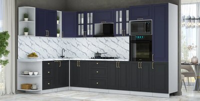 Кухонный гарнитур Интерлиния Мила Шато 1.88x3.4 ВТ LV