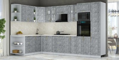 Кухонный гарнитур Интерлиния Мила Шато 1.88x3.4 ВТ LV - фото