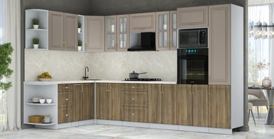 Кухонный гарнитур Интерлиния Мила Шато 1.88x3.4 ВТ LV