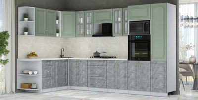 Кухонный гарнитур Интерлиния Мила Шато 1.88x3.4 ВТ LV