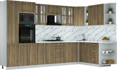 Кухонный гарнитур Интерлиния Мила Шато 1.88x3.4 ВТ PR - фото