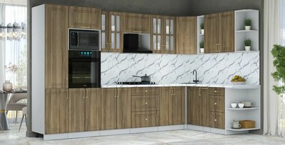 Кухонный гарнитур Интерлиния Мила Шато 1.88x3.4 ВТ PR