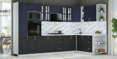 Кухонный гарнитур Интерлиния Мила Шато 1.88x3.4 ВТ PR