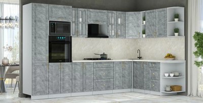 Кухонный гарнитур Интерлиния Мила Шато 1.88x3.4 ВТ PR