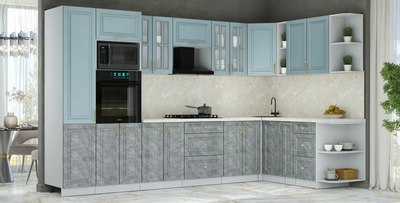 Кухонный гарнитур Интерлиния Мила Шато 1.88x3.4 ВТ PR