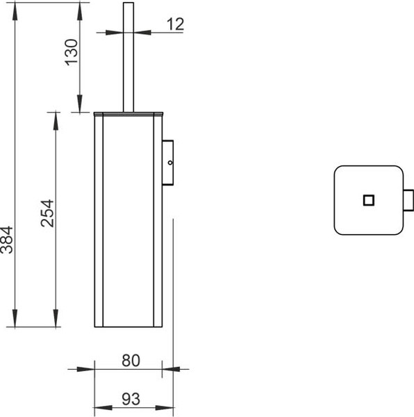 Ершик для унитаза Whitecross Cubo CU2472BL
