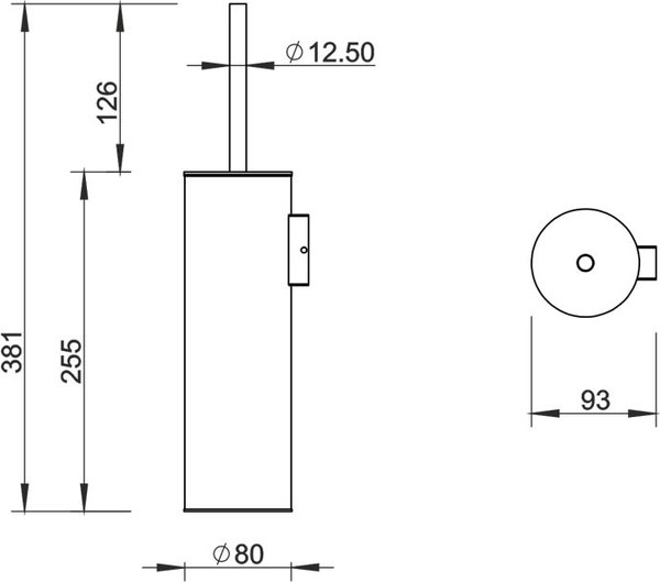 Ершик для унитаза Whitecross Ergo ER2272BL
