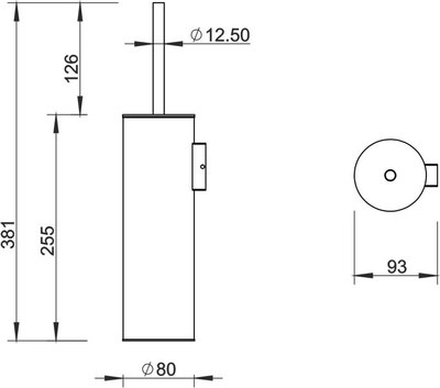 Ершик для унитаза Whitecross Ergo ER2272GM