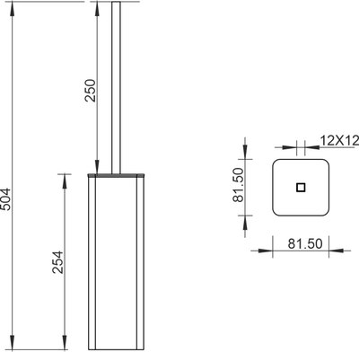 Ершик для унитаза Whitecross Cubo CU2476GLB