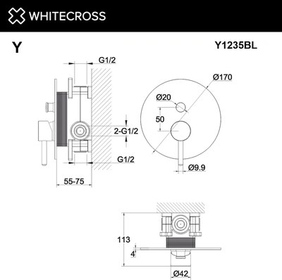 Смеситель Whitecross Y Y1235NIB