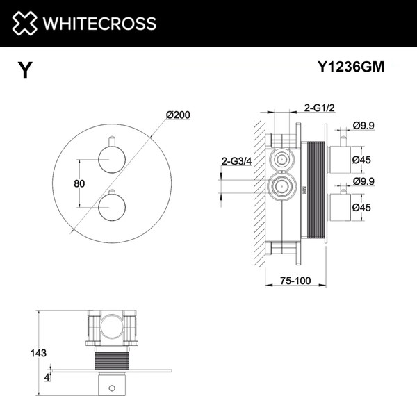 Смеситель Whitecross Y Y1236GM