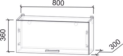 Шкаф под вытяжку Интерлиния Компо ВШГ80-360