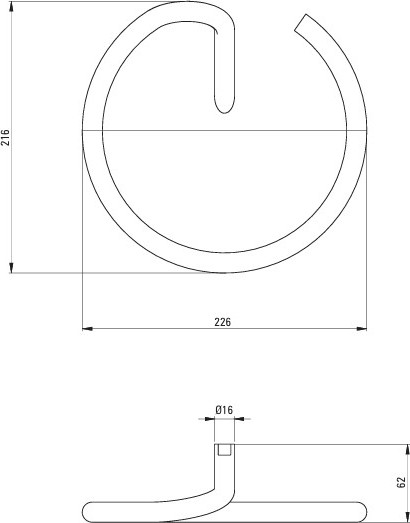 Кольцо для полотенца Deante Silia Titanium ADI D611