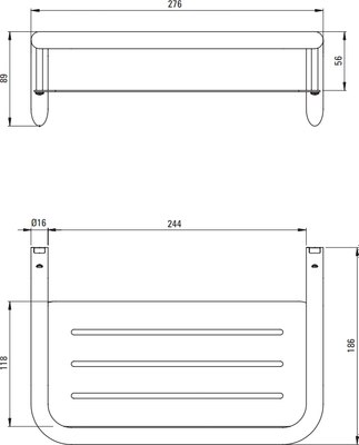 Полка для ванной Deante Silia Bronze ADI C551
