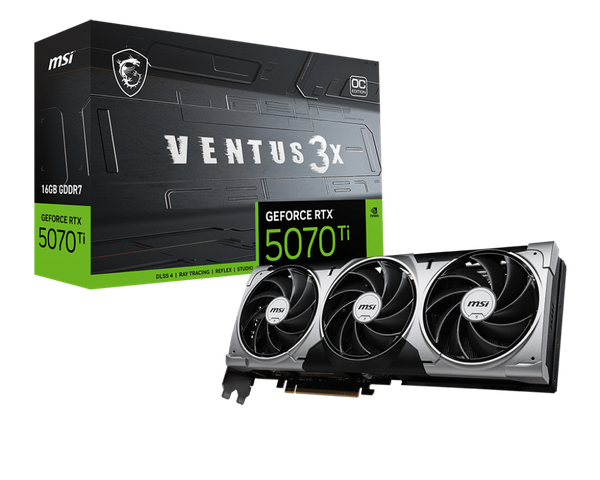 Видеокарта MSI RTX 5070 Ti 16G Ventus 3X OC
