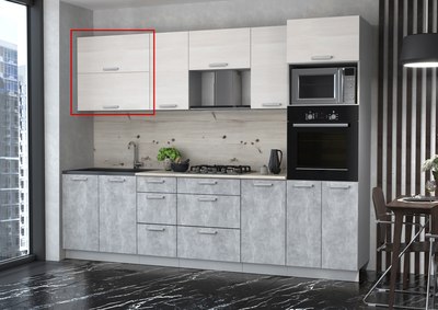 Шкаф навесной для кухни Интерлиния Компо ВШС80-720-2дг