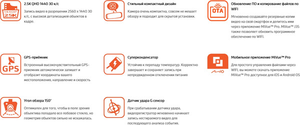 Автомобильный видеорегистратор Mio MiVue J35