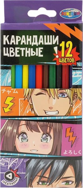 Набор цветных карандашей Centrum Аниме / 70376 - фото