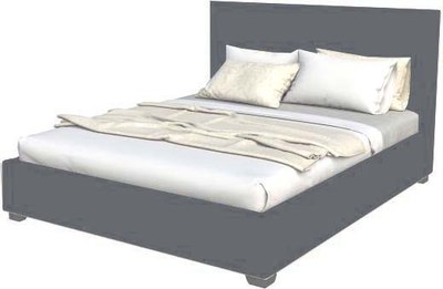 Двуспальная кровать Elmax Альба 200x200 с ПМ Газ-лифт Континентальная рама - фото