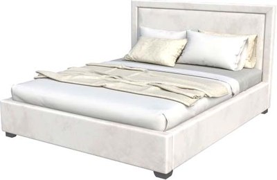 Двуспальная кровать Elmax Альба 200x200 с ПМ Газ-лифт Континентальная рама - фото