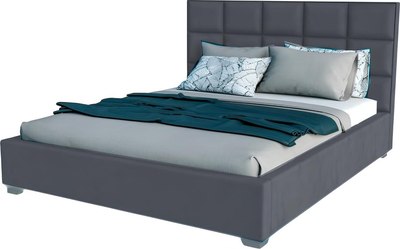 Двуспальная кровать Elmax Барлетта 200x200 с ПМ Газ-лифт Континентальная рама - фото