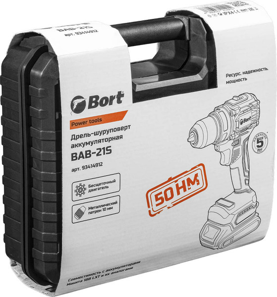 Аккумуляторная дрель-шуруповерт Bort BAB-21S (93414912)