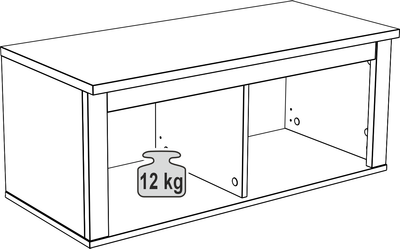 Полка-ячейка Mio Tesoro Сага навесная 2 секции