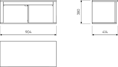 Полка-ячейка Mio Tesoro Сага навесная 2 секции