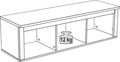 Полка-ячейка Mio Tesoro Сага навесная 3 секции