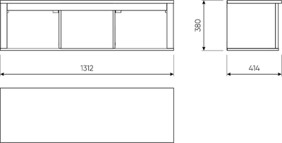 Полка-ячейка Mio Tesoro Сага навесная 3 секции