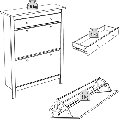 Тумба для обуви Mio Tesoro Сага 92x122